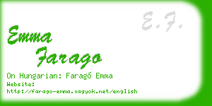 emma farago business card
