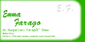 emma farago business card